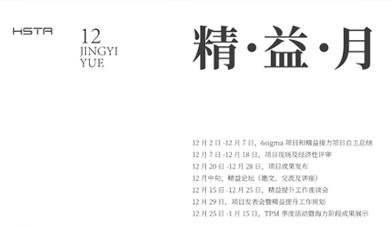 精進(jìn)！海星股份12月精益月來了！